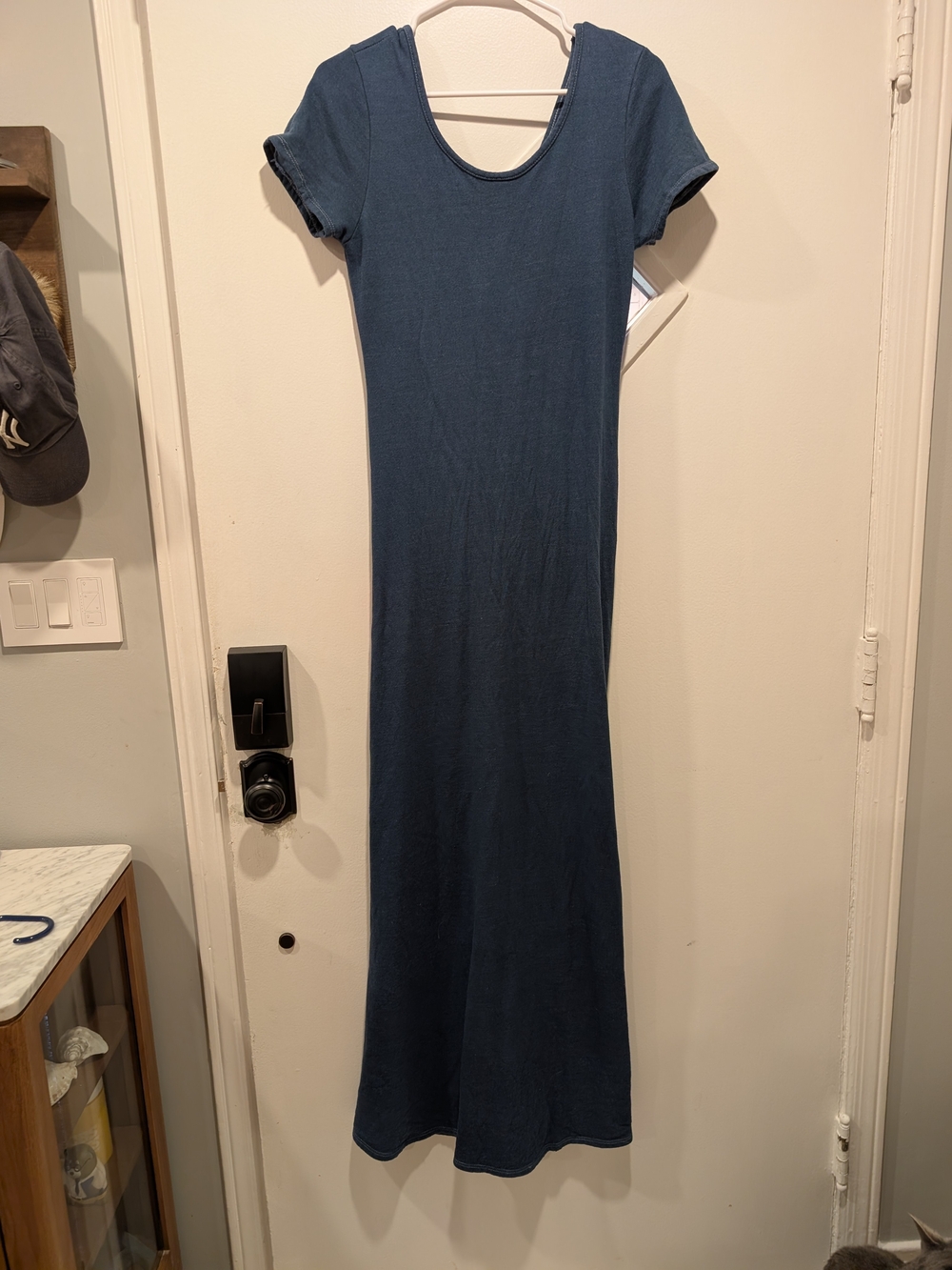 Go Couture Scoop Neck Maxi Dress in Deep Blue